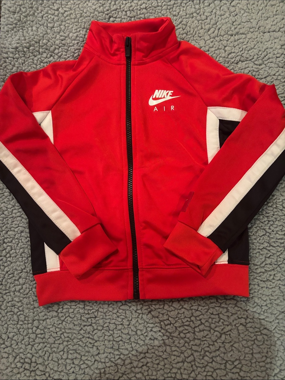Nike Red, Black and White Athletic Zip Jacket
